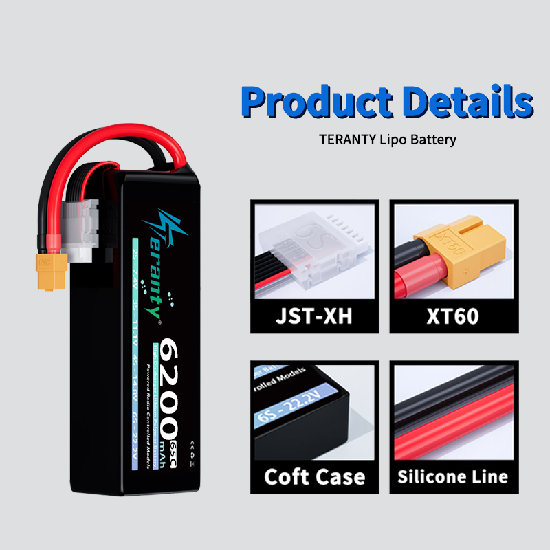 TERANTY 6S 6200mAh リポバッテリー 22. - Drone Racing Battery のレビューと価格