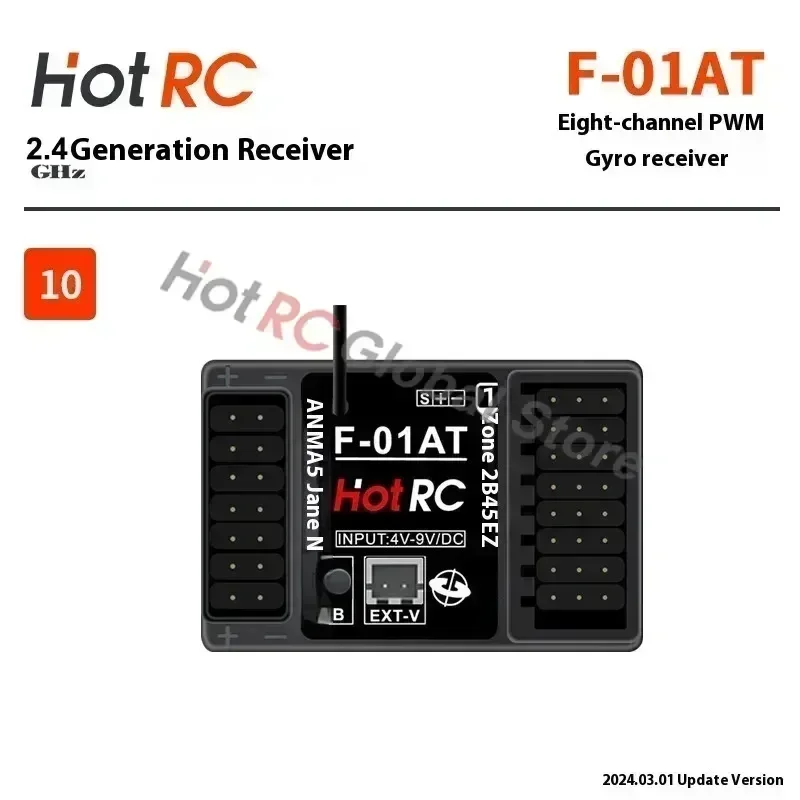 HOTRC 2.4Ghz 4/6/8チャンネル F-04A  - Drone Racing Receiver のレビューと価格